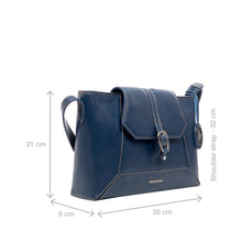 Load image into Gallery viewer, Hydor 01 Blue Leather Shoulder Bag