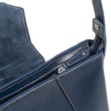 Load image into Gallery viewer, Hydor 01 Blue Leather Shoulder Bag
