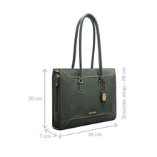 Load image into Gallery viewer, Hydor 02 Green Leather Tote Bag