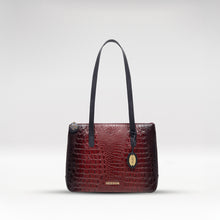Load image into Gallery viewer, Galaxy 01 Red Leather Tote Bag