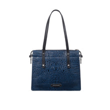 Load image into Gallery viewer, Galaxy 02 Blue Leather Tote Bag
