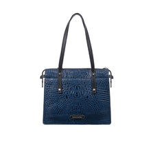 Load image into Gallery viewer, Galaxy 02 Blue Leather Tote Bag