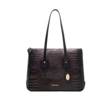 Load image into Gallery viewer, Galaxy 03 Brown Leather Tote Bag