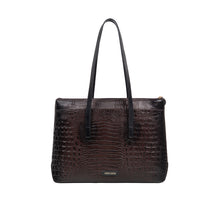 Load image into Gallery viewer, Galaxy 03 Brown Leather Tote Bag