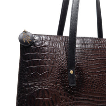 Load image into Gallery viewer, Galaxy 03 Brown Leather Tote Bag