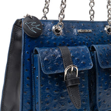 Load image into Gallery viewer, Lunara 02 Blue Leather Shoulder Bag