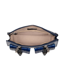 Load image into Gallery viewer, Lunara 02 Blue Leather Shoulder Bag