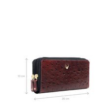 Load image into Gallery viewer, Lunara W1 Red Leather Double Zip Around Wallet