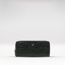 Load image into Gallery viewer, Lunara W1 Green Leather Double Zip Around Wallet