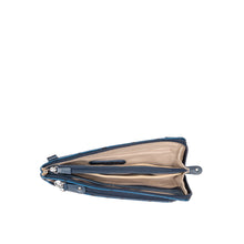 Load image into Gallery viewer, Lunara W2 Blue Leather Sling Wallet