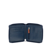 Load image into Gallery viewer, Hydor W1 Blue Leather Bi Fold Wallet