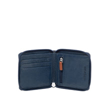 Load image into Gallery viewer, Hydor W1 Blue Leather Bi Fold Wallet