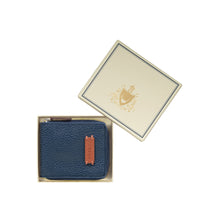 Load image into Gallery viewer, Hydor W1 Blue Leather Bi Fold Wallet