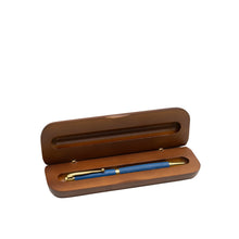 Load image into Gallery viewer, Marianne Blue Leather Gel Pen