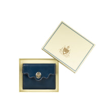 Load image into Gallery viewer, Comtesse W1 Blue Leather Tri-Fold Wallet