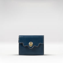 Load image into Gallery viewer, Comtesse W1 Blue Leather Tri-Fold Wallet