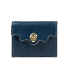 Load image into Gallery viewer, Comtesse W1 Blue Leather Tri-Fold Wallet