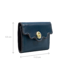 Load image into Gallery viewer, Comtesse W1 Blue Leather Tri-Fold Wallet