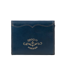 Load image into Gallery viewer, Comtesse W1 Blue Leather Tri-Fold Wallet