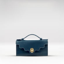 Load image into Gallery viewer, Comtesse W2 Blue Leather Tri-Fold Wallet