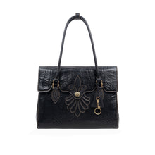 Load image into Gallery viewer, Comtesse 02 Black Leather Tote Bag