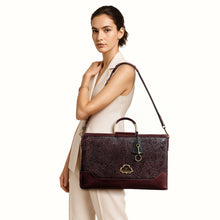 Load image into Gallery viewer, Marquise 04 Red Leather Tote Bag
