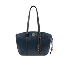 Load image into Gallery viewer, Normandie 01 Blue Leather Tote Bag
