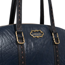 Load image into Gallery viewer, Normandie 01 Blue Leather Tote Bag