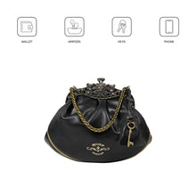 Load image into Gallery viewer, Versailles 01 Black Leather Sling Bag