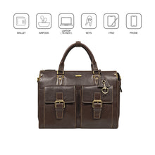 Load image into Gallery viewer, Baron 01 Brown Leather Briefcase
