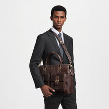 Load image into Gallery viewer, Baron 01 Brown Leather Briefcase
