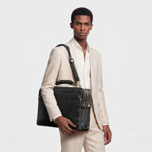 Load image into Gallery viewer, Viscounti 02 Black Leather Briefcase