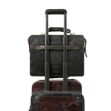 Load image into Gallery viewer, Viscounti 02 Black Leather Briefcase