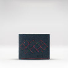 Load image into Gallery viewer, Big Sur W2 Blue Leather Bi-Fold Wallet