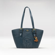 Load image into Gallery viewer, Montmartre 02 Blue Leather Tote Bag