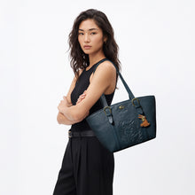 Load image into Gallery viewer, Montmartre 02 Blue Leather Tote Bag