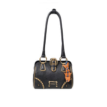 Load image into Gallery viewer, Spirit 02 Black Leather Shoulder Bag