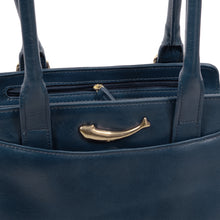 Load image into Gallery viewer, Woodstock 03 Blue Leather Shoulder Bag