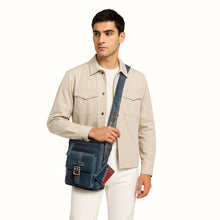 Load image into Gallery viewer, Big Sur 01 Blue Leather Crossbody