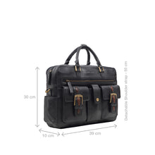 Load image into Gallery viewer, Big Sur 02 Black Leather Briefcase