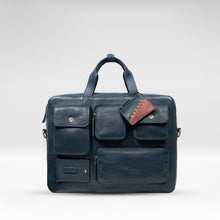 Load image into Gallery viewer, Rhapsody 02 Blue Leather Briefcase