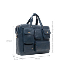 Load image into Gallery viewer, Rhapsody 02 Blue Leather Briefcase