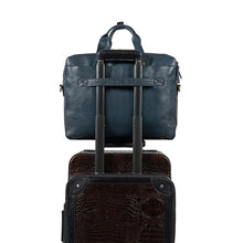 Load image into Gallery viewer, Rhapsody 02 Blue Leather Briefcase