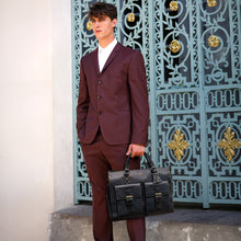 Load image into Gallery viewer, Baron 01 Black Leather Briefcase