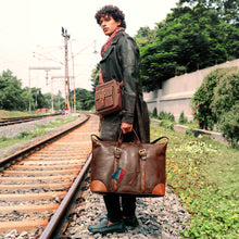 Load image into Gallery viewer, Big Sur 03 Brown Leather Duffle Bag