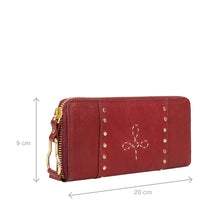 Load image into Gallery viewer, WILD ROSE W1 ZIP AROUND WALLET