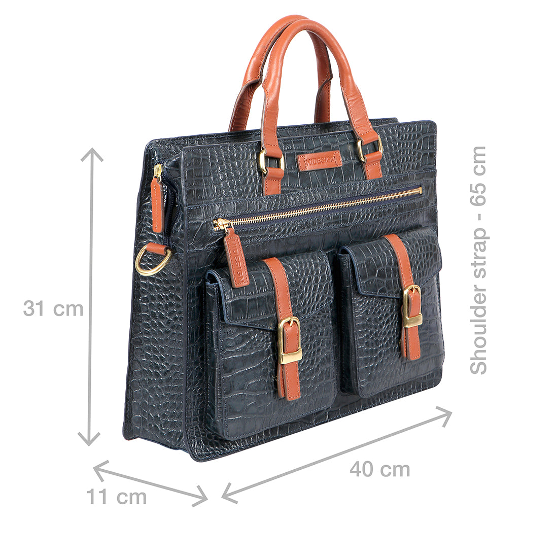 Alligator Leather Briefcase Laptop Business Messenger Bag for Men