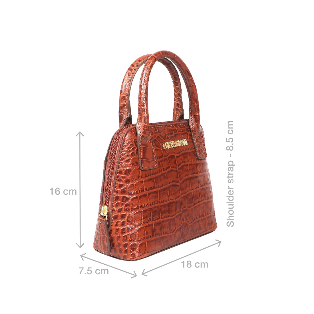 croc embossed handbag