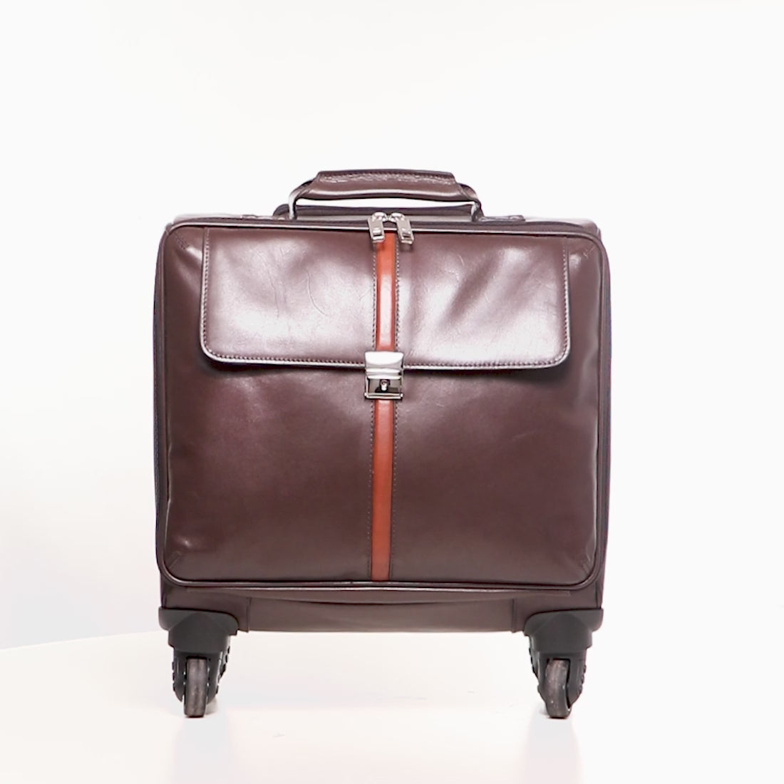 Buy Brown Kingsley 02 Trolley Bag Online - Hidesign