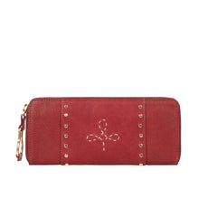 Load image into Gallery viewer, WILD ROSE W1 ZIP AROUND WALLET